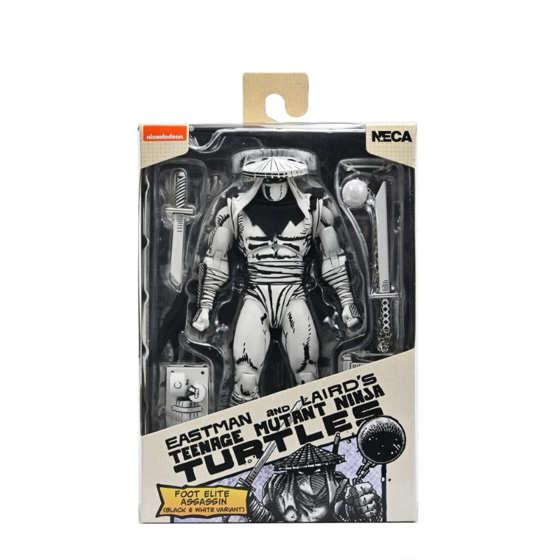 Teenage Mutant Ninja Turtles - Mirage Comics Action Figure Foot Assassin Black & White NECA