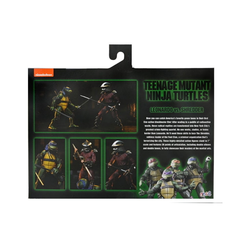 Teenage Mutant Ninja Turtles - 1990 Movie Action Figure 2-Pack Shredder vs Leonardo NECA