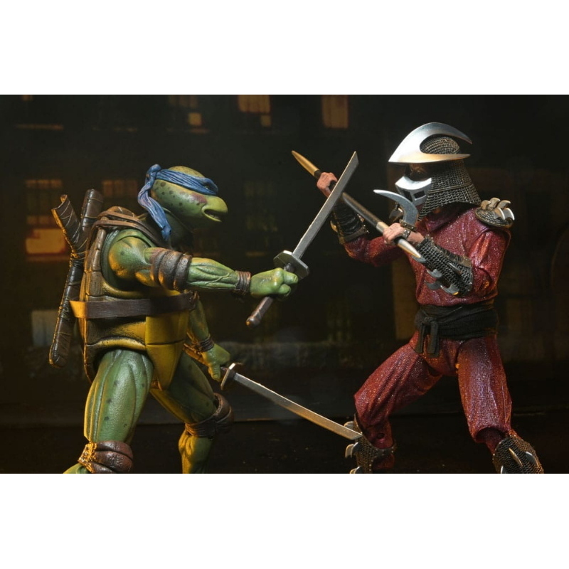 Teenage Mutant Ninja Turtles - 1990 Movie Action Figure 2-Pack Shredder vs Leonardo NECA