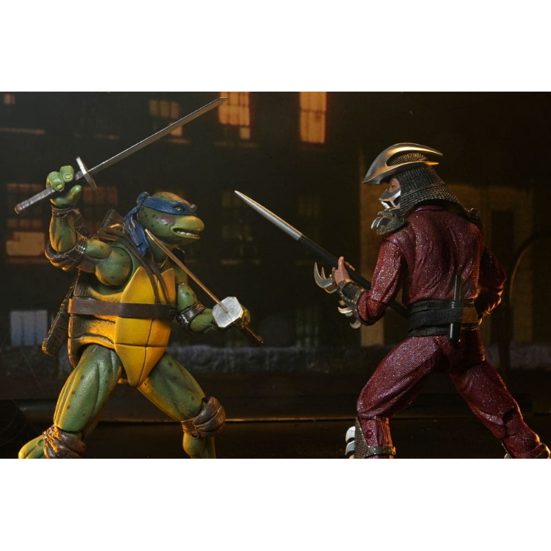 Teenage Mutant Ninja Turtles - 1990 Movie Action Figure 2-Pack Shredder vs Leonardo NECA