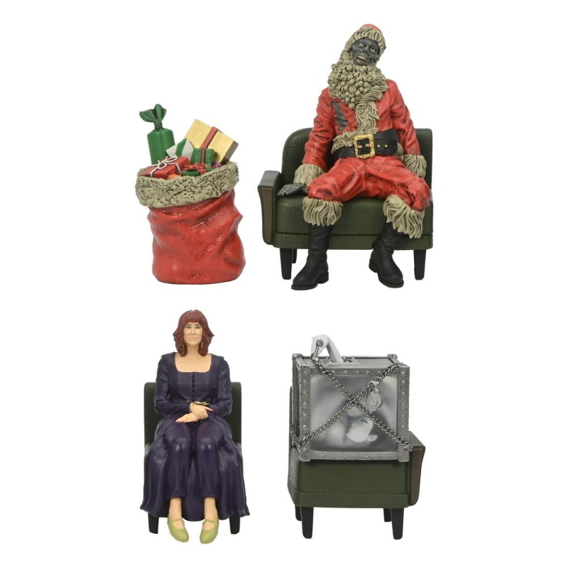 Beetlejuice - Set 3 Figure Waiting Room 1 Delia Deetz Escape Artist Babbo Natale NECA