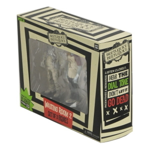Beetlejuice - Set 3 Figure Waiting Room 2 Spaceman Hot Dog Contest Winner Cat Lady NECA