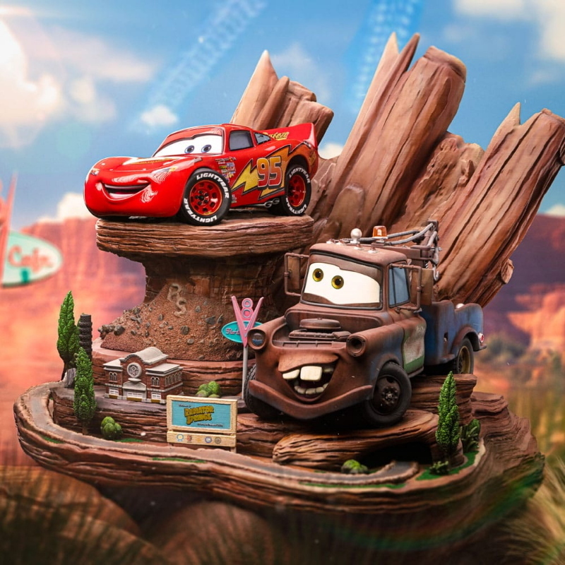 Cars - Lightning McQueen & Tow Mater Deluxe Art Scale 1/10 Iron Studios