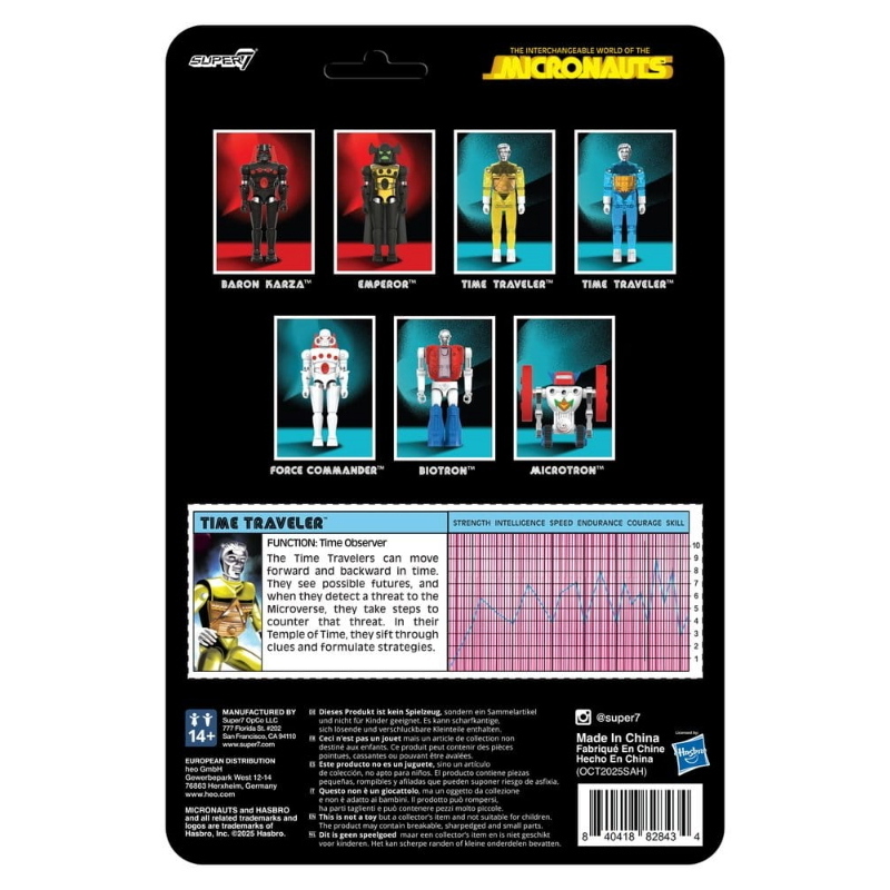 Micronauts - Time Traveler Translucent Yellow ReAction+ Super7