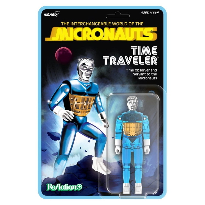 Micronauts - Time Traveler Translucent Blue ReAction+ Super7