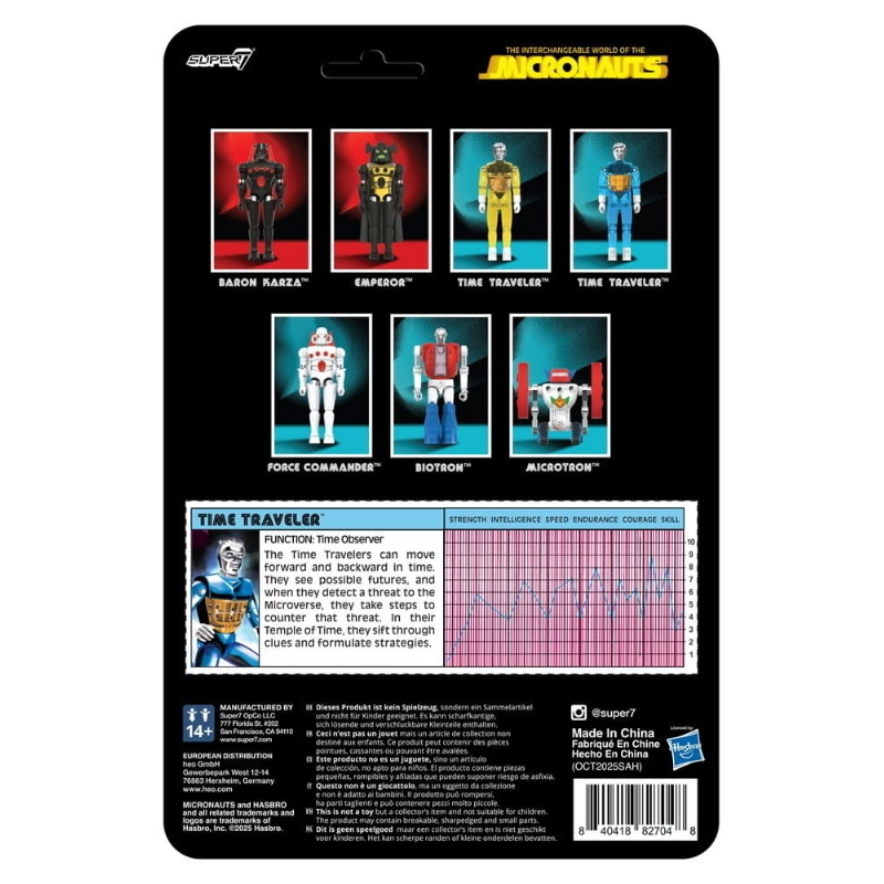 Micronauts - Time Traveler Translucent Blue ReAction+ Super7