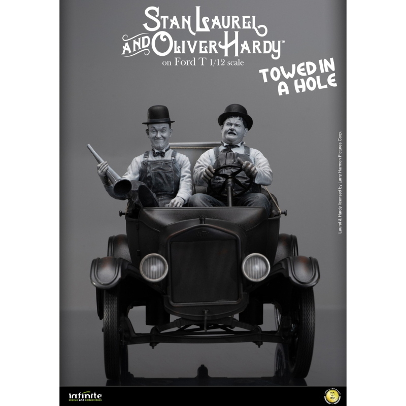 Laurel & Hardy - Towed in a Hole Ford Model T Limited Edition 1/12 Infinite Statue