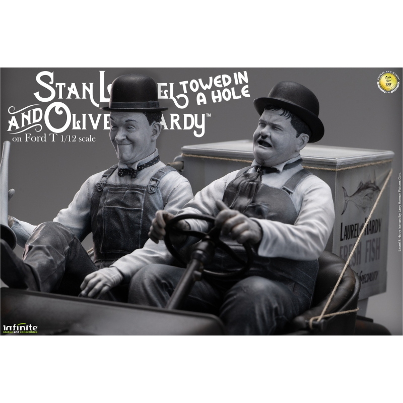 Laurel & Hardy - Towed in a Hole Ford Model T Limited Edition 1/12 Infinite Statue