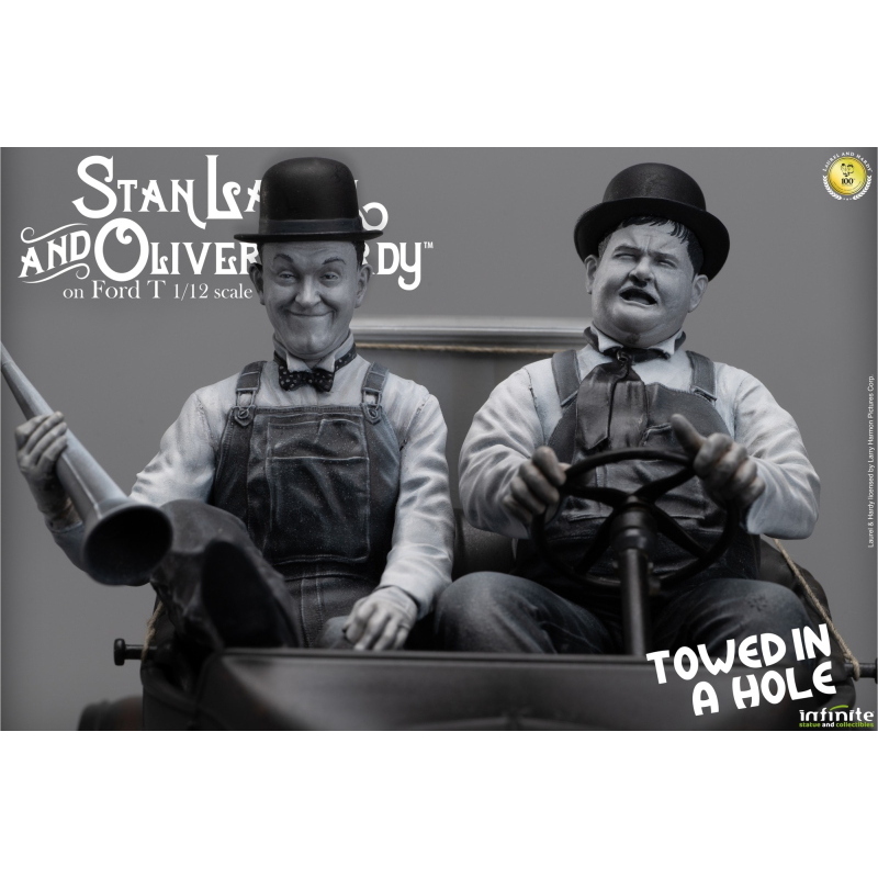 Laurel & Hardy - Towed in a Hole Ford Model T Limited Edition 1/12 Infinite Statue