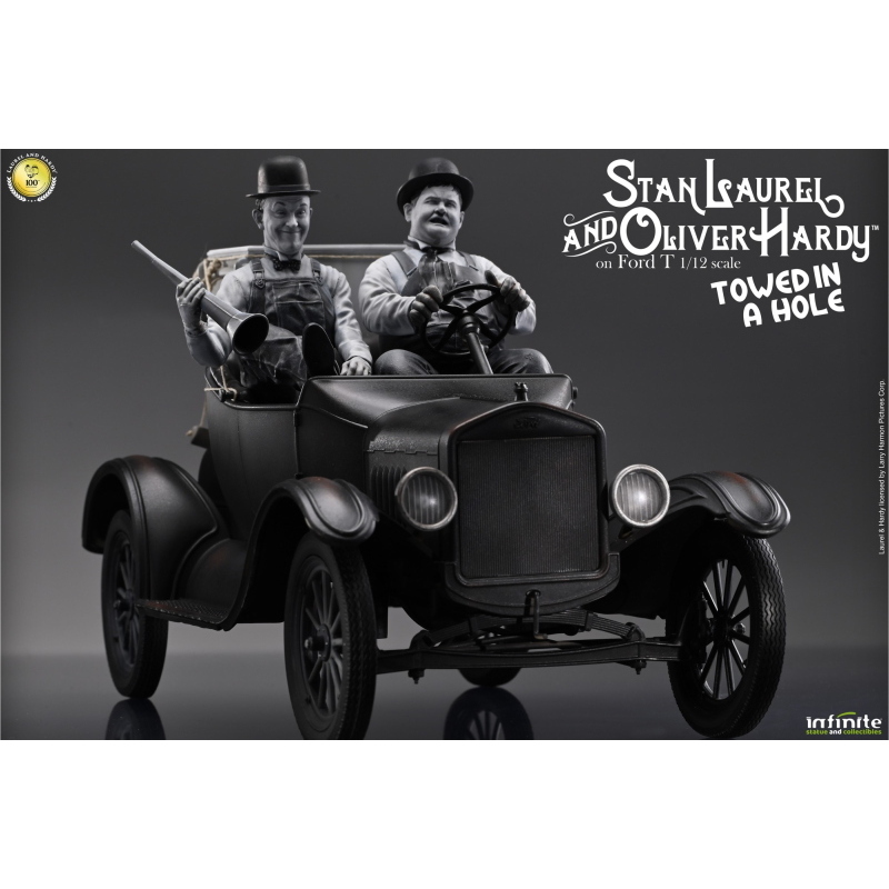 Laurel & Hardy - Towed in a Hole Ford Model T Limited Edition 1/12 Infinite Statue