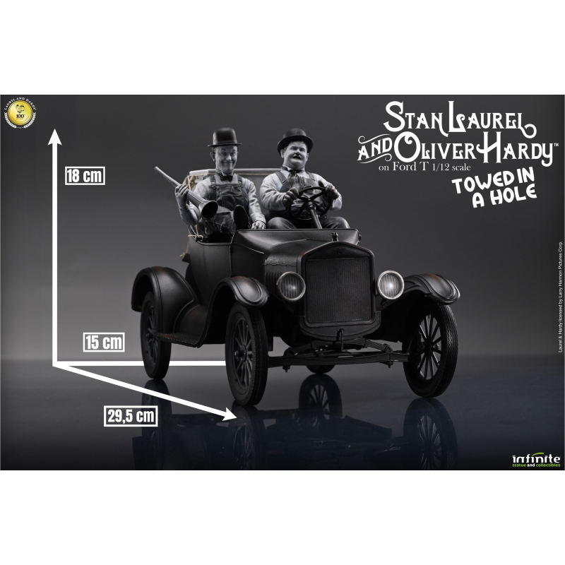 Laurel & Hardy - Towed in a Hole Ford Model T Limited Edition 1/12 Infinite Statue