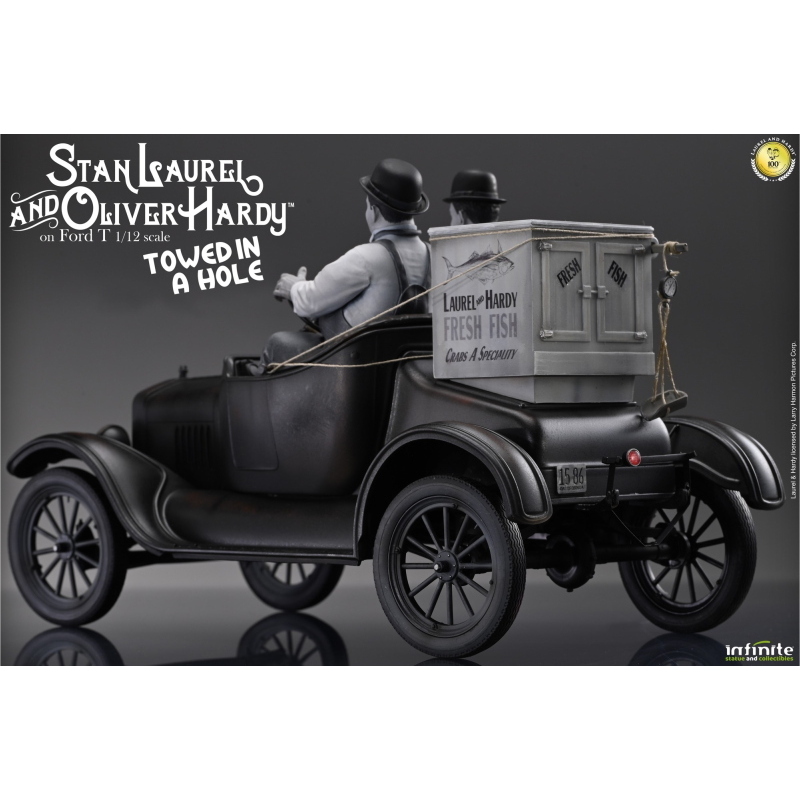 Laurel & Hardy - Towed in a Hole Ford Model T Limited Edition 1/12 Infinite Statue