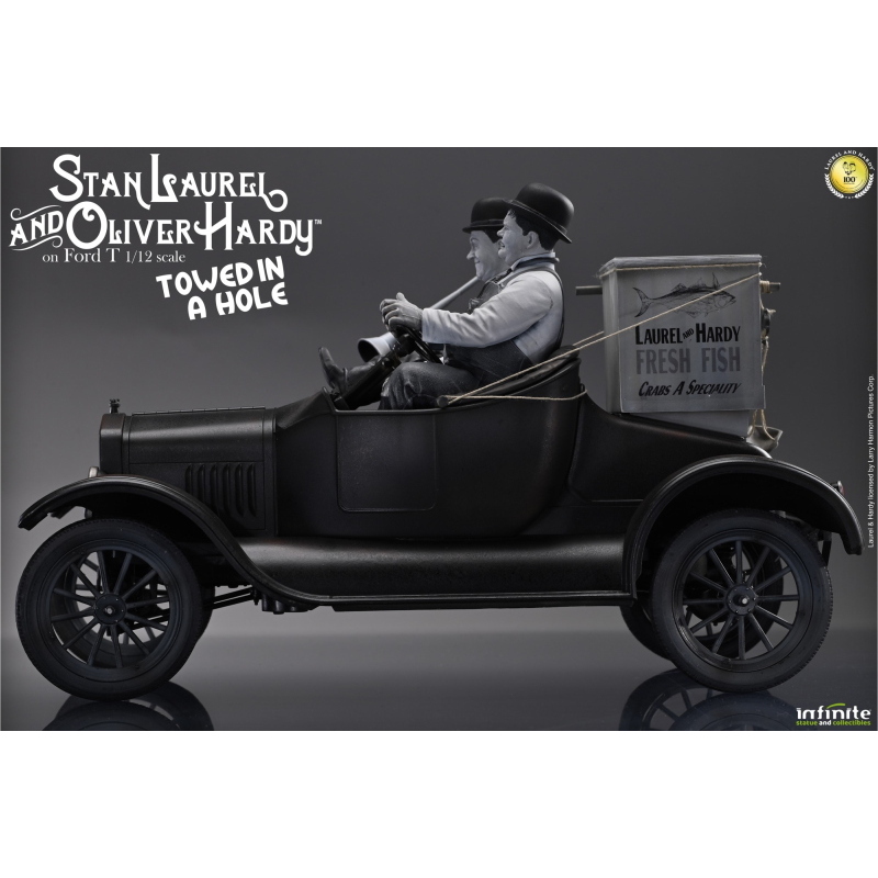 Laurel & Hardy - Towed in a Hole Ford Model T Limited Edition 1/12 Infinite Statue