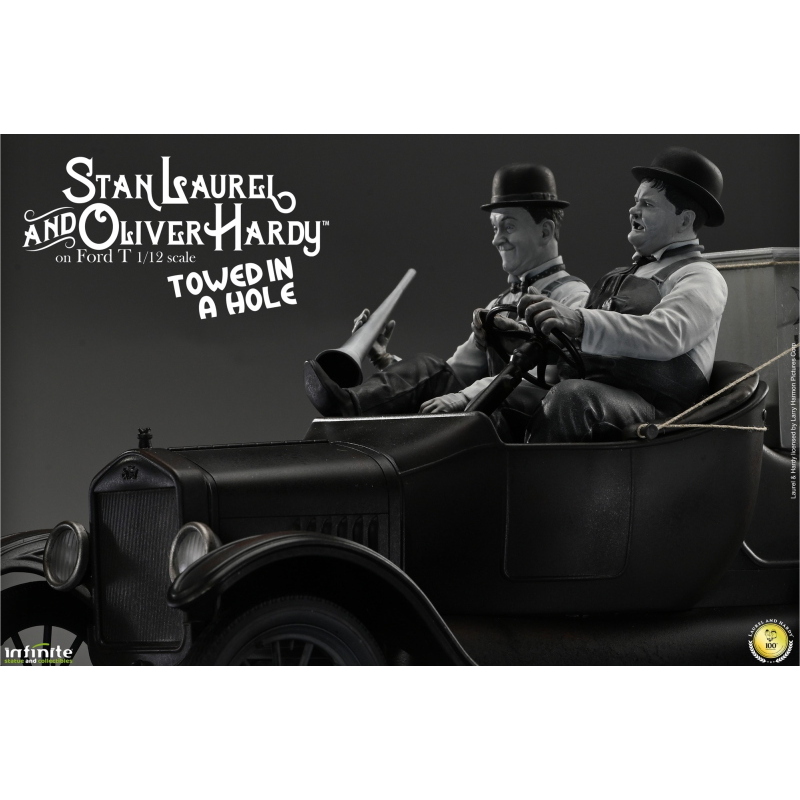 Laurel & Hardy - Towed in a Hole Ford Model T Limited Edition 1/12 Infinite Statue