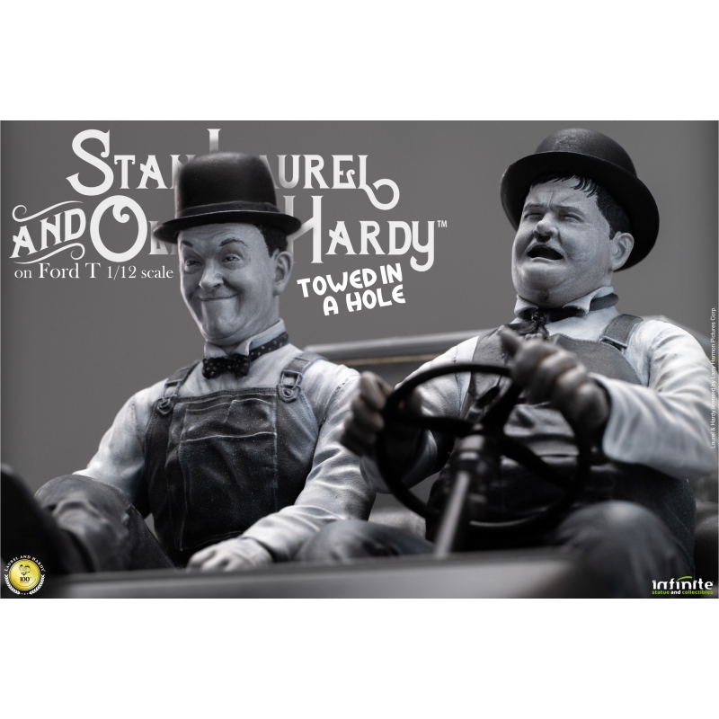 Laurel & Hardy - Towed in a Hole Ford Model T Limited Edition 1/12 Infinite Statue